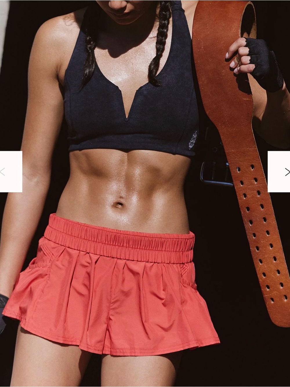 Free People Coral Athletic Shorts Festival Casual Activewear Gym Running